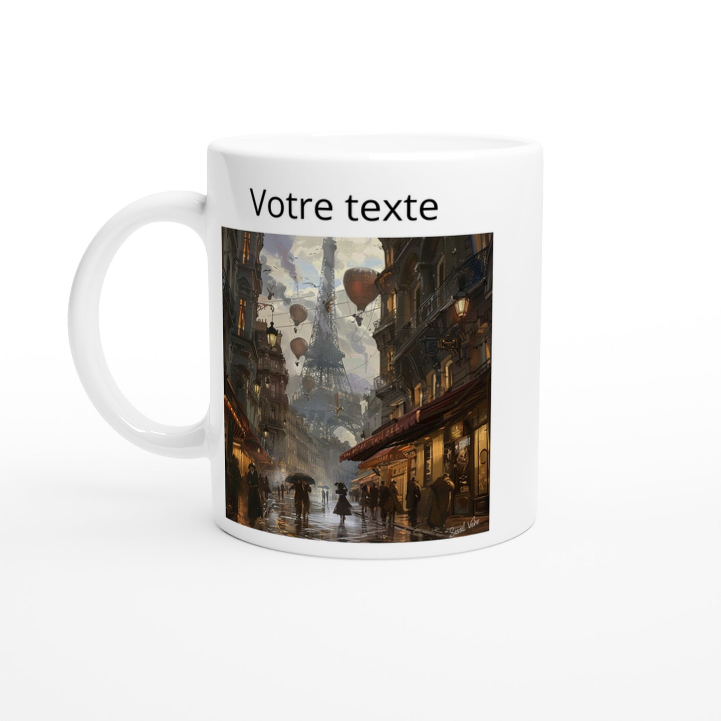 Mug steampunk  style  victorien - Rue de Paris | époque victorienne | personnalisable -  325 ml (11 oz)