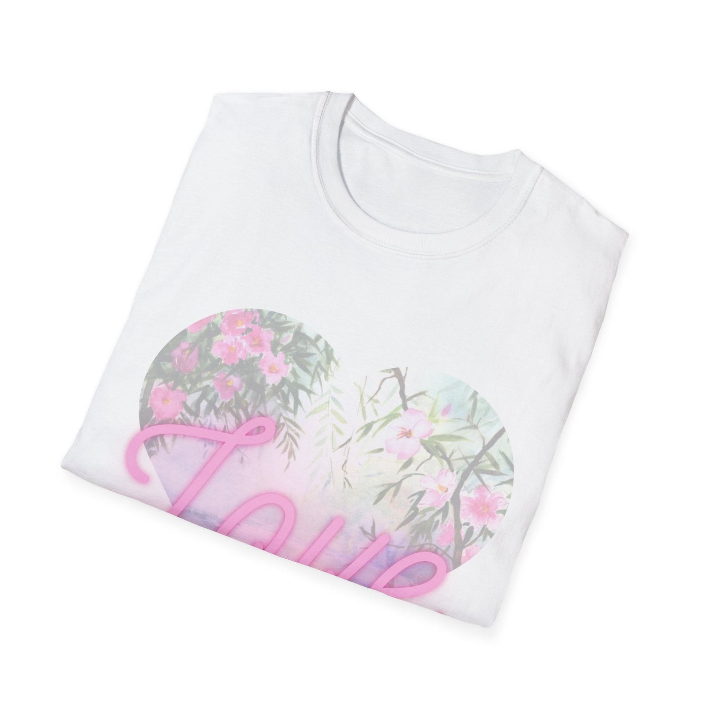 Coeur "Love" vintage Tee - shirt pour Lui / Elle, 100% coton Pop Art Edition - Sissil Vehr Aquarelle