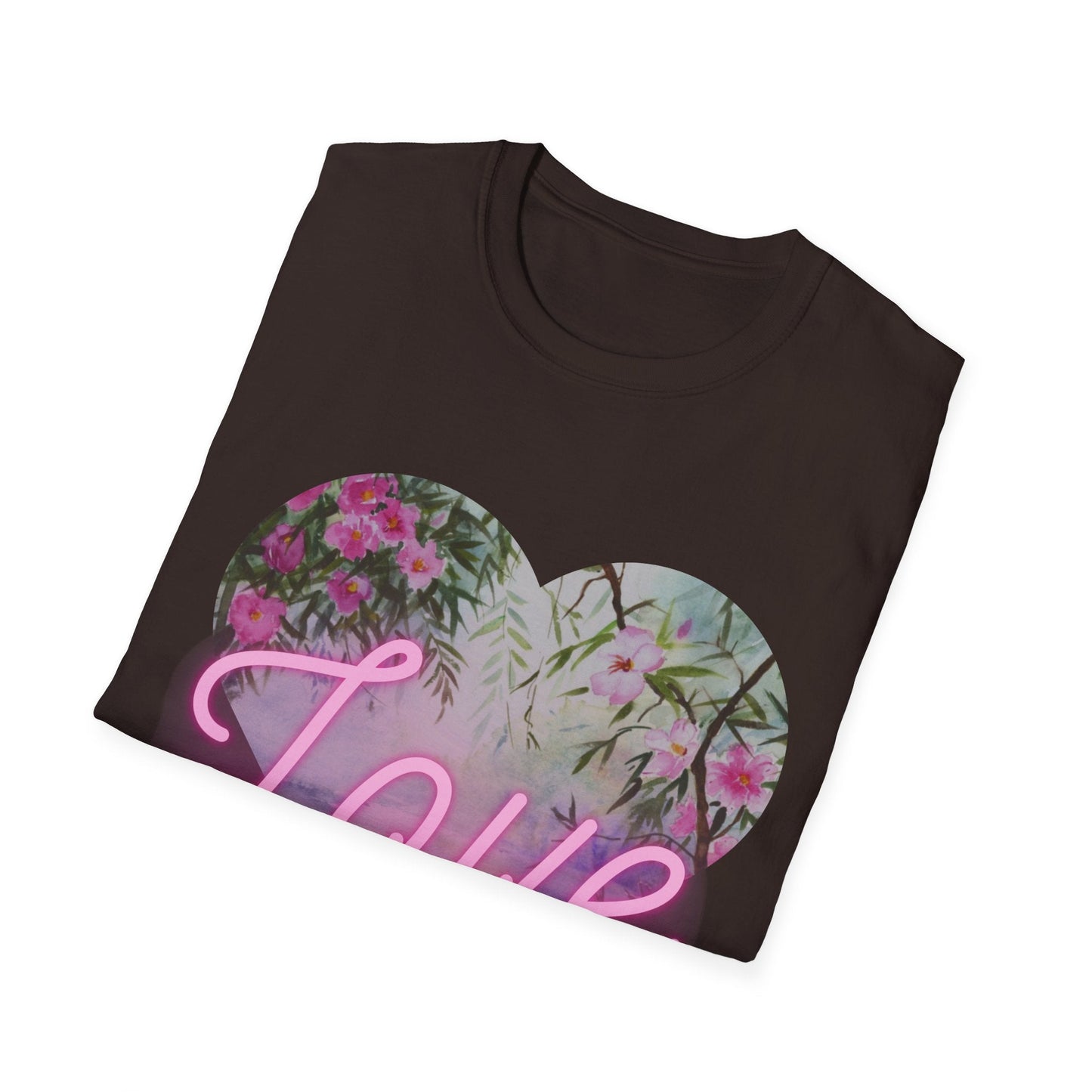 Coeur "Love" vintage Tee - shirt pour Lui / Elle, 100% coton Pop Art Edition - Sissil Vehr Aquarelle