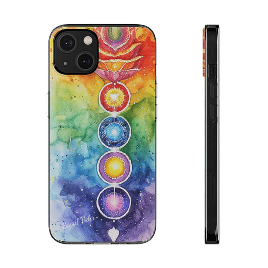 Coque zen : Design aquarelle de chakras pour la spiritualité - Sissil Vehr Aquarelle