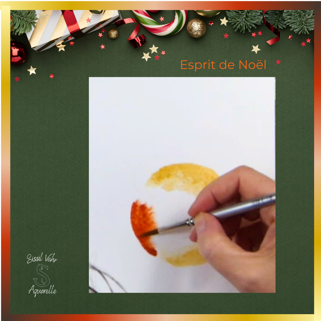 Carte de Noël Aquarelle DIY - Tutoriel Vidéo Pas à Pas avec carnet inclus - Esprit de Noël