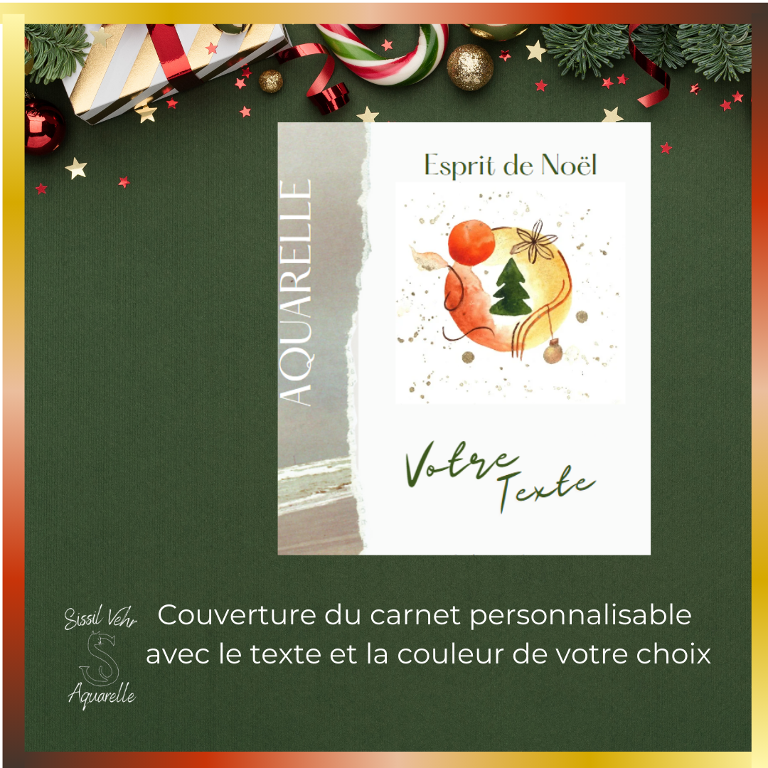 Carte de Noël Aquarelle DIY - Tutoriel Vidéo Pas à Pas avec carnet inclus - Esprit de Noël