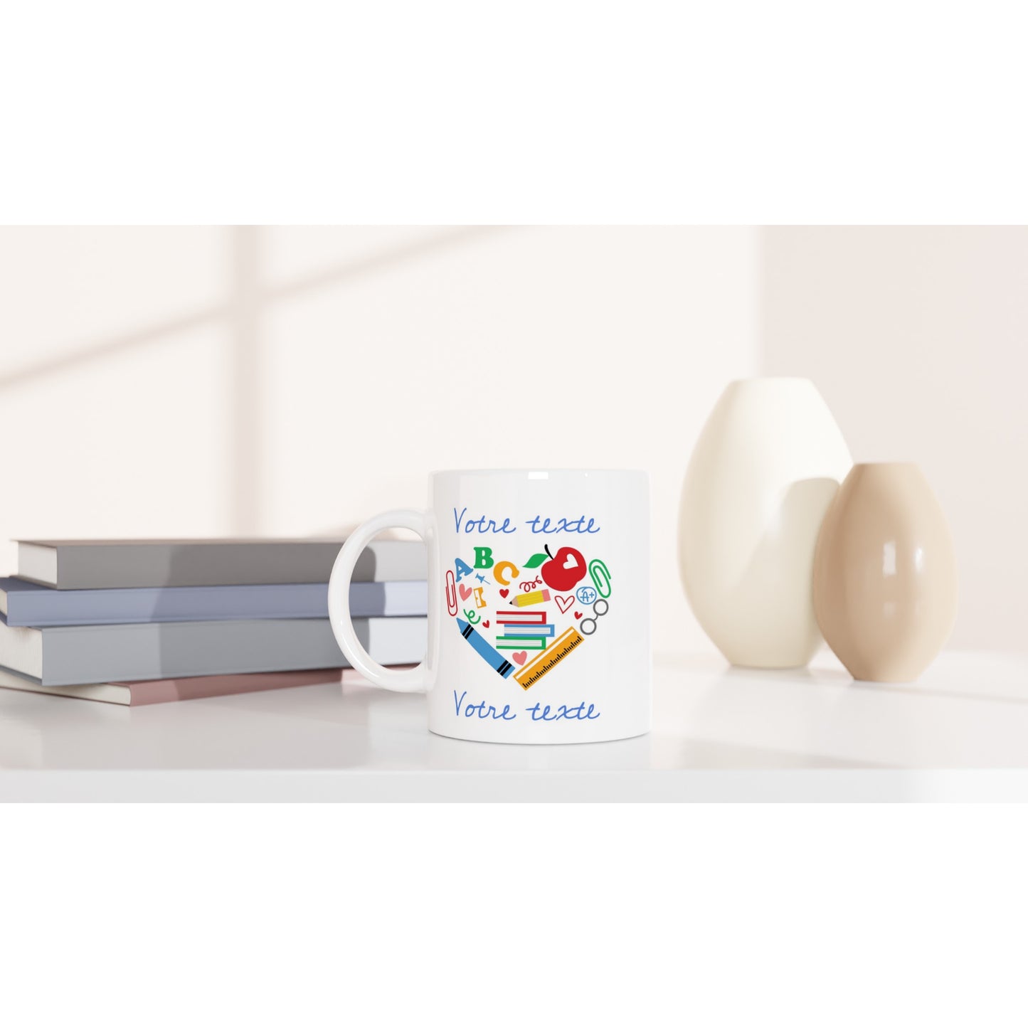 Mug céramique personnalisé - cadeau idéal pour maitresse, atsem ou enseignant