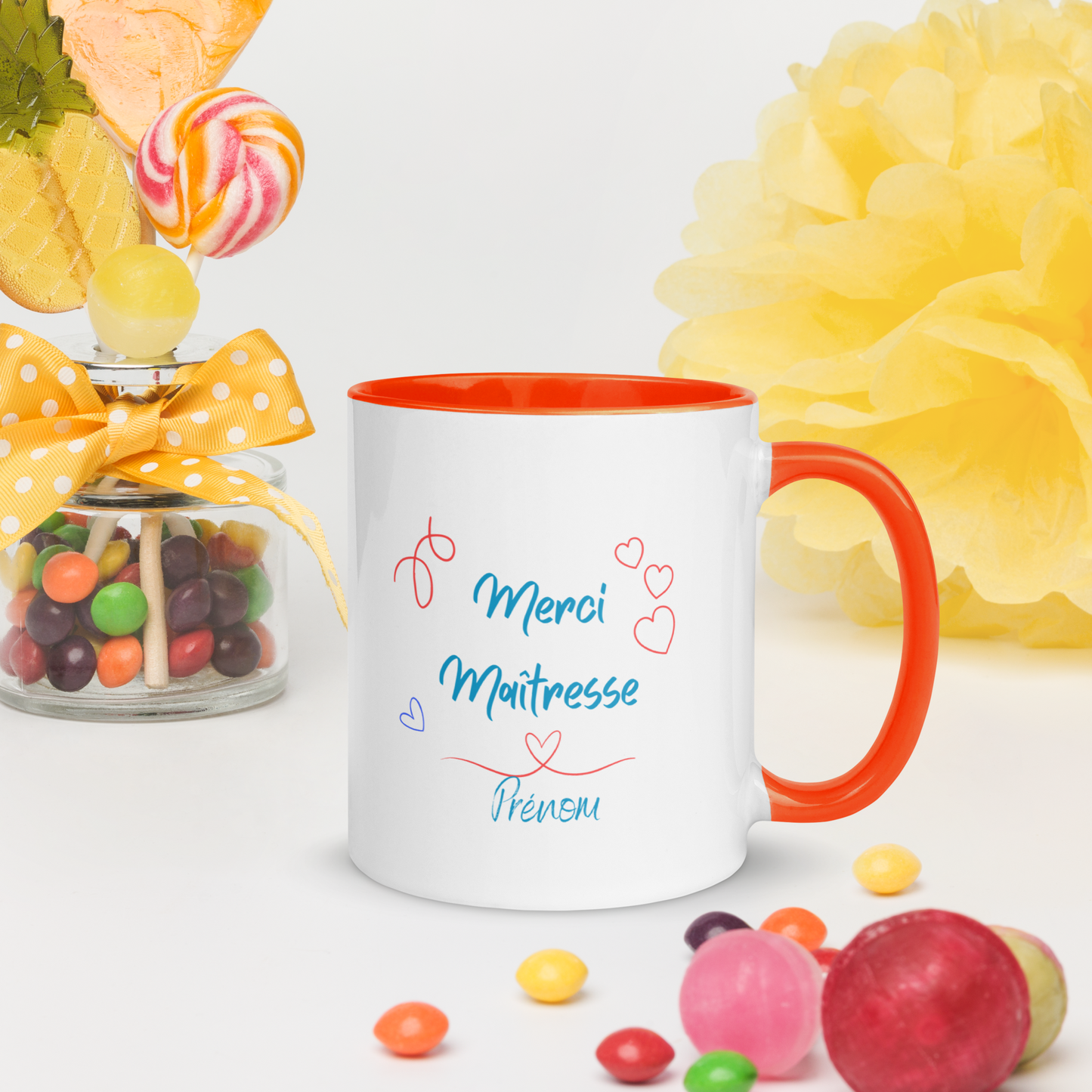 Mug céramique personnalisé - cadeau idéal pour maitresse, atsem ou enseignant